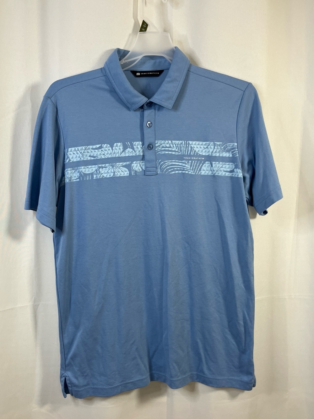 TravisMathew Men’s Large Blue Golf Polo Shirt Performance Stretch Casual L